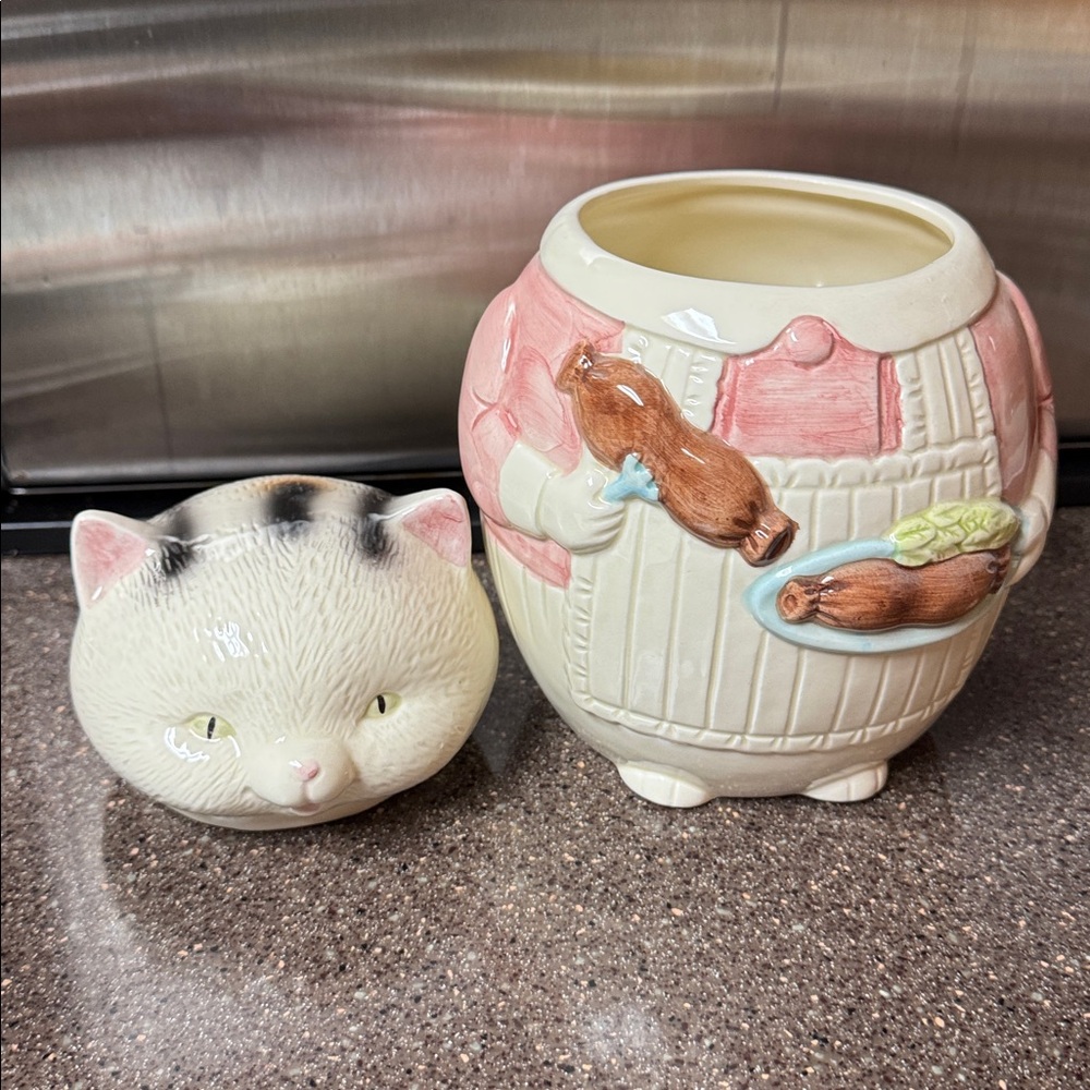 Vintage Ron Gordon Ceramic Cat Treat Jar - Picture 5 of 5
